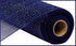 Deco Poly Mesh, Metallic Navy Blue with Laser Silver Foil - 10 Inch x 30 feet...