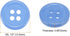 50pcs 20L Sewing Buttons 1/2"(12.5mm) Resin Round Flat 4-Hole Craft Buttons for Sewing Clothing and DIY, Light Blue...