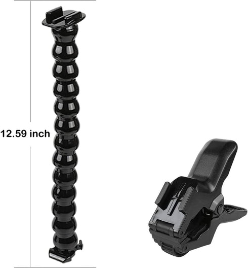 Jaws Flex Clamp Smartphone Mount with Adjustable Gooseneck?13 Sections? Compatible with iPhone Samsung,and GoPro Hero 9,8,7,6,5,4, 3+, 2, 1, DJI O...