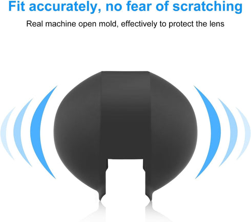 PULUZ Silicone Lens Cover for Insta360 X3 Invisible Dive Housing Case, Protective Lens Cap Flexible Lens Guard Protector Cover for Insta360 X4 Act...