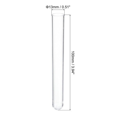 PATIKIL 8ml Plastic Test Tubes, 50Pcs 100x13mm Tubes for Scientific Experiments Party Decoration Candy Bead Storage Bath Salt Lab Use, Clear...