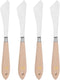 4pcs No.19 Palette Knives 24mm Width Stainless Steel Small Slant Spatula Painting Pallet Knife with Wood Handle for Oil Acrylic Canvas Mixing Spre...