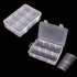 2 Packs 8-Compartments Art Supply Container, Clear Plastic Organizer Box with Dividers for Crafts Jewelry Fishing Tackles Hardware Metal...