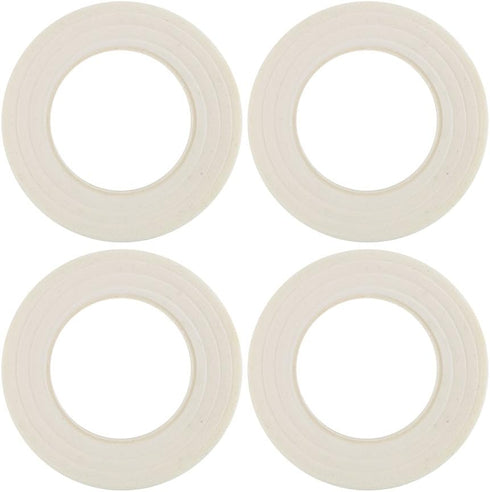 DECORA 1/2" Wide 4 Pieces White Floral Stem Wrap Tapes for Florist Arrangement...