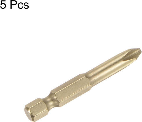5pcs PH2 Phillips Head Screwdriver Drill Bit 2" Length 0.24" Dia 1/4 Inch Hex Shank S2 Steel Magnetic Cross Head for Power Tool...
