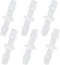 Plastic Hose Barb Fitting, 1/4" x 1/4" Pipe Connectors, Barbed Splicer Mender Joint Adapter Union Fitting, 6 Pcs...