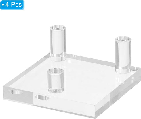 PATIKIL 2" x 2" x 1" Acrylic Display Stands, 4 Pack Display Easel Holder Crystal Display Stand for Mineral Gemstone, Clear...