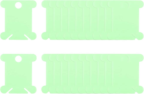 HARFINGTON 150pcs Embroidery Floss Bobbins, 1.5" x 1.4" with Thread Clips Plastic Floss Bobbins Cardboard for Cross Stitch Thread Organizer Holder...