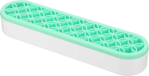 PATIKIL Diamond Painted Pen Holder, Silicone Makeup Brush Holder Multi-Purpose Cosmetic Storage Box Desktop Organizer for Art Craft, Green...