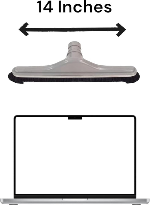 Fit on ProTeam 100623 14-inch Hard Surface Floor Tool with Nylon Brush, Vacuum Floor Brush for Use on Floors Without a High-Gloss Finish, Gray...