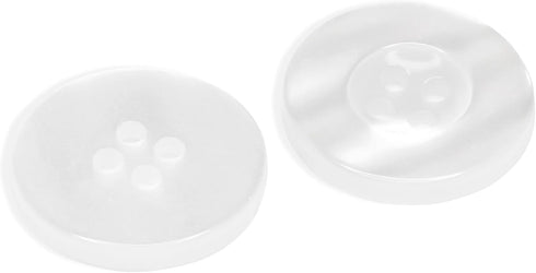 White Button 4 Hole Button 30L Imitation Pearl Buttons Plastic Button Sewing Buttons 0.75in Heavy Duty Buttons Pack of 12...
