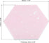 PATIKIL Hexagon Felt Board Tiles, 8 Pack Self Adhesive Mini Moon Wall Pin Bulletin Board with Push Pins for Photos Memos Home Office Decor, Pink...