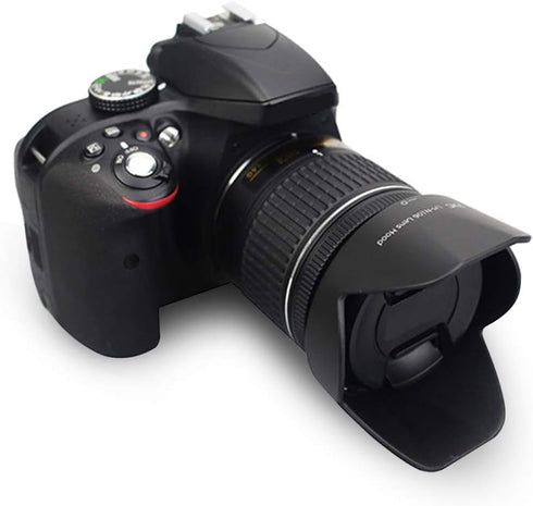 Camera Lens Hood JJC Lens Shade for Nikon AF-P DX NIKKOR 18-55mm f/3.5-5.6G VR Lens & Nikon 1 NIKKOR VR 10-100mm f/4-5.6 Lens Replaces Nikon HB-N1...