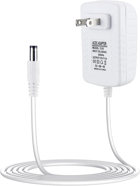 12V 3A Power Cord Replacement for 4moms mamaRoo 4, RockaRoo Baby Swing, AC Adapter Charger White...