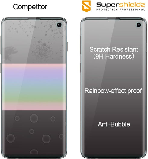 Supershieldz (2 Pack) Designed for Samsung Galaxy S10 Tempered Glass Screen Protector with (Easy Installation Tray), (Full Cover) (3D Curved Glass...