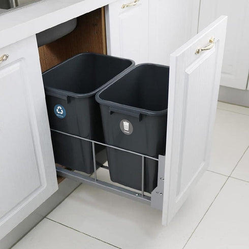 Wisdompro Recycle Sticker for Trash Can, 8 Pack of 3 inch Round Self Adhesive Trash and Recycling Stickers for Trash Bins, Garbage Containers, Ind...