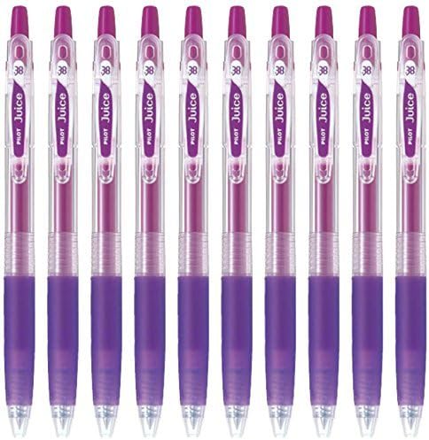 Pilot Juice 0.38mm Gel Ink Ballpoint Pen, Grape Ink, Value Set of 10...