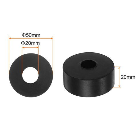 8pcs Rubber Spacer 2 Inch OD 0.8 Inch ID 0.8 Inch Thick Neoprene Round Anti Vibration Isolation Pads Isolator Rubber Washers Bushings for Home Car...