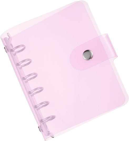 PATIKIL A7 Clear Binder Cover, Soft PVC Loose Leaf Binder Protector Refillable Notebook Shell with Snap Button Closure for DIY Meeting Notebook Fo...