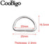 CooBigo 100 Pack 3/4" Dee Rings D-Ring Metal Buckle Strap Sewing Accessories FLQ028-W...