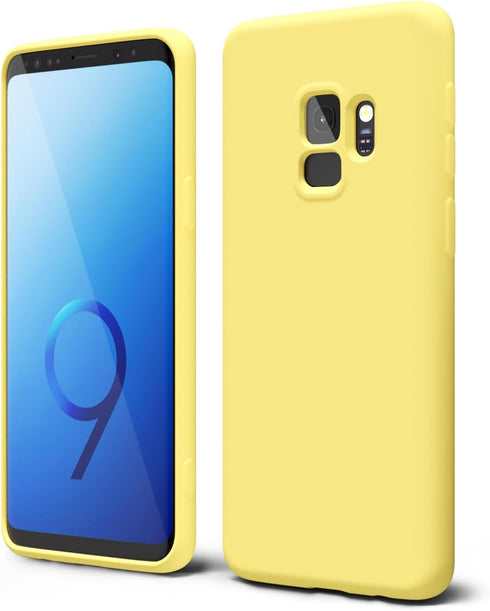 oakxco Designed for Samsung Galaxy S9 Phone Case Liquid Silicone Grip, Cute Thin Slim Soft Rubber TPU Plain Smooth Gel Cover for Women Girl Aesthe...