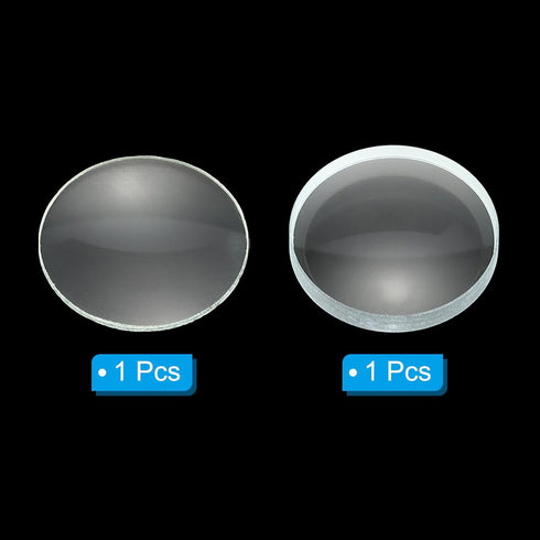 PATIKIL 10cm Focal Length 40mm Double Convex and 10cm Focal Length 40mm Double Concave Lens 1 Set, 2 Pack Glass Optically Polished Round Edges Len...