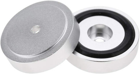 4Pcs Anti Vibration Amplifier Feet, 4010mm Aluminium Alloy Universal Copper Speaker Spikes Pads Base Pad Isolation Sand Blasting Amplifier Pads Fe...