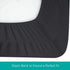 Biloban Crib Sheets Fitted, 2 Pack Crib Sheet Fits for Standard Crib Mattress, Neutral Toddler Bed Sheets for Baby Boys and Girl, Black, 52”X 28”...