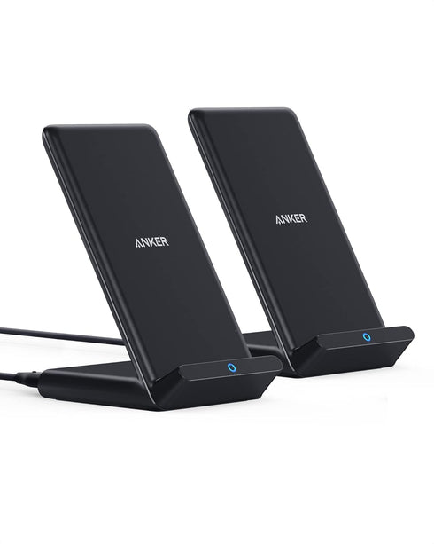 Anker 2 Pack 313 Wireless Charger (Stand), Qi-Certified for iPhone 15/15 Pro/15 Pro Max/14/14 Pro Max, 10W Fast-Charging for Galaxy S20, S10 - Sta...