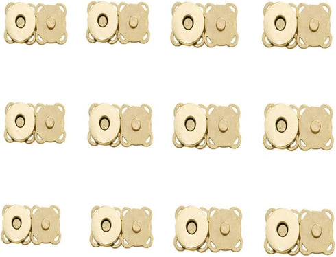 12 Sets Magnetic Snaps Buttons Sew in Magnetic Plum Bag Clasps Button Snaps for Purses Handbag Clothes Scrapbooking Closure Fastener Sewing Craft ...