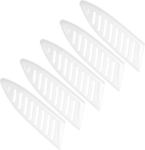 PATIKIL PP Safety Knife Cover Sleeves for 3.5" Paring Knife, 5 Pack Knives Edge Guard Blade Protector Universal Knife Sheath for Kitchen, White...