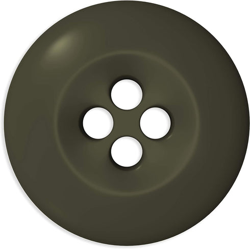 12 Pcs Olive Drab Sewing Buttons 0.75 inch Army Military Buttons 30L Buttons for Craft 4 Hole Polished Matte Finish Buttons 19mm Plastic Buttons f...