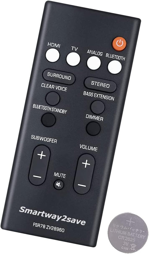 Replacement FSR78 ZV28960 Remote Control Compatible for Yamaha Audio Soundbar System...