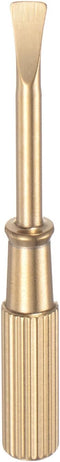 Mini Bracelet Screwdriver 4mm Titanium Steel Slotted Screw Driver with 6mm Width Non-slip Handle for Bracelet Repair Screwdriver Tools, Gold Tone...