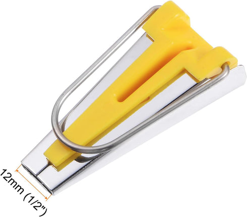HARFINGTON 3pcs Bias Tape Maker Kit 12mm Single and Double Fold Fabric Bias Binding Maker Sew Tool for Fabric Quilting Sewing Crafting DIY, Yellow...