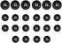 22 Pieces Real Horn Buttons Set for Blazer and Suit, 20mm 15mm Mixed Genuine Buttons for Men Women's Jacket Coat Uniforms (Black)...