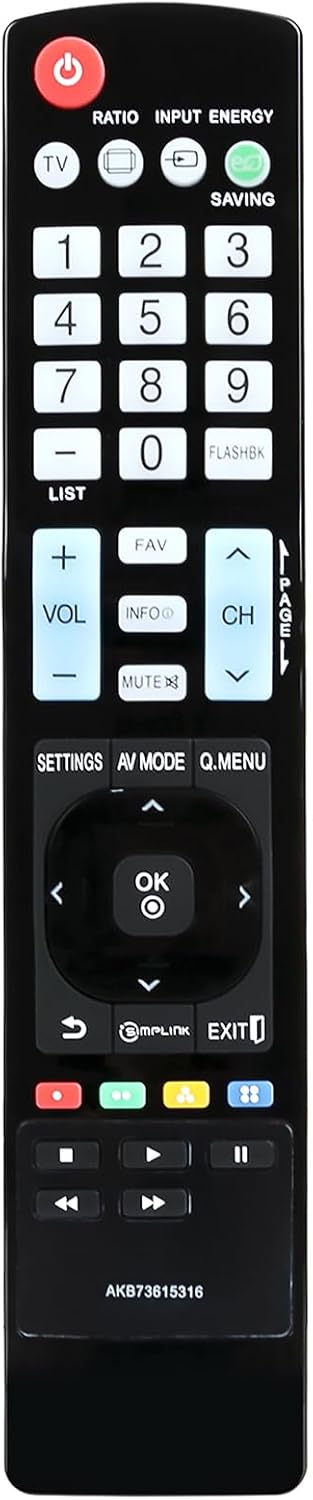 AKB73615316 Replace Remote Fit for LG Plasma TV 37LS5600 47LS4600 50PA4500 55LS4600 60PA5500 32LS5600 42LS5650 47LS5600 55LS5600 47LS5650 55LS5650...