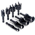 8Pcs Wood Plug Cutter, Carbon Steel Straight and Taper Claw Drill Bit Set Woodworking Hole Saw Cutting Tool 1/4" 3/8" 1/2" 5/8" (Metric 6mm 10mm 1...