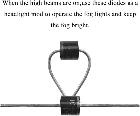 Acoeitl 10SQ050 Recovery Electronic Rectifier Diodes Axial 10A 50V Easy Attach Solder Keep Fog Bright Wire Turn Signals Brake Running Lights for S...