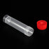 PATIKIL 30mL Plastic Test Tubes, 20 Pack Frozen Test Tube Vial Container Storage Screw Cap for Lab Laboratory Science, Red Clear...