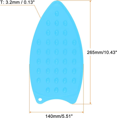Silicone Iron Rest Pad, Multipurpose Iron Hot Resistant Mat Iron Rest Plate for Ironing Board Hot Heat Resistant Steam Compact Mat, Blue...