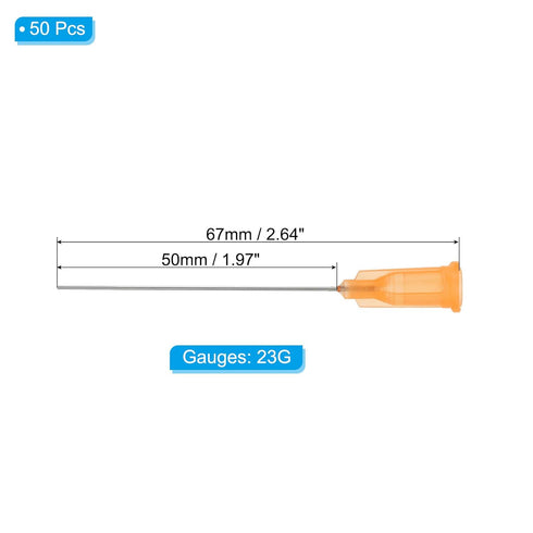 PATIKIL Blunt Tip Dispensing Needles with Bent Blunt Needle, 50 Pcs 2 Inch 23G Industrial Liquid Dispenser Needle for Refilling Liquid Ink Adhesiv...