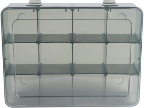 12 Girds Large Plastic Craft Storage Containers, Compartment Storage Container, Parts Storage Box with Adjustable Dividers for Sewing Arts, Washi ...
