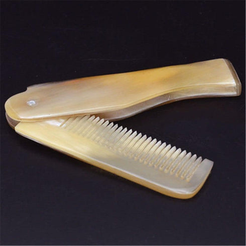 1 Pcs Yak Horn Comb Foldable Yak Horn Comb Pockets Clip Moustache Beard Styling Tool Portable Comb Hairdressing Hair Hair Care Tools Hair Styling ...