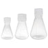 PATIKIL Erlenmeyer Flask, 3 Pcs 50ml 125ml 250ml Narrow Mouth Graduated Flasks with Screw Cap Plastic Flasks with Printed Graduation for Lab Exper...