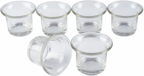 Clear Chunky Glass Lip Votive Candle Holders Tealight Votive Cups for Wedding Proposal, Spa, Aromatherapy, Meditation, 6 Counts by Shxstore...