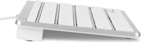 iKKEGOL USB Slim Mini Wired 78 Key Small Super Thin Compact Keyboard for Desktop Laptop PC Win 7 Mac (White)...