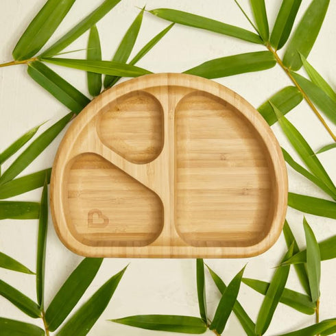 Munchkin® Bambou™ Divided Suction Plate - Eco-Friendly Bamboo Dinnerware for Babies and Toddlers...