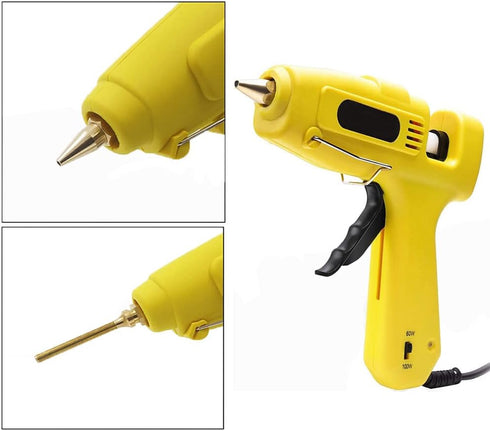 Eyech 4 pack Interchangeable Hot Glue Gun Nozzles Copper Glue Gun Nozzle Assortment Set for Melting Glue Gun Use Craft Repair Tool 2.0x70mm 2.0x50...