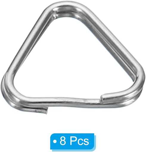PATIKIL Camera Strap Lug Ring, 8 Pack Metal Triangle Split Ring Hook Adapter Universal for Camera Shoulder Strap, Silver Black...